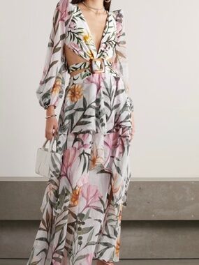 patbo aura metallic plunge maxi dress Patbo Aura Metallic Plunge Maxi Dress - Pink